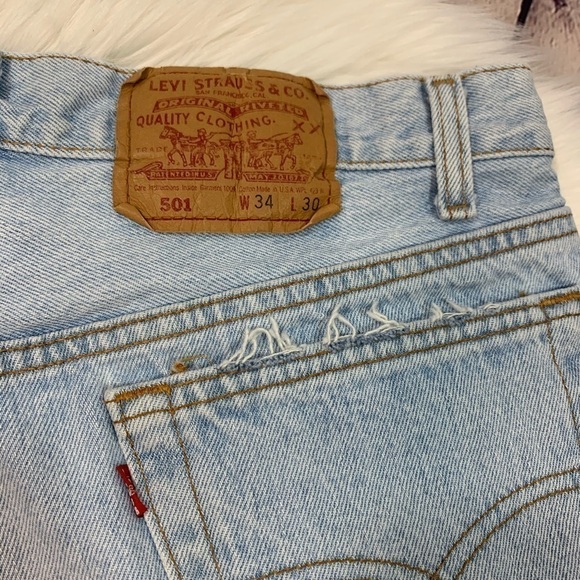 Vintage Distressed High Waisted 501 Button Fly - Picture 4 of 8